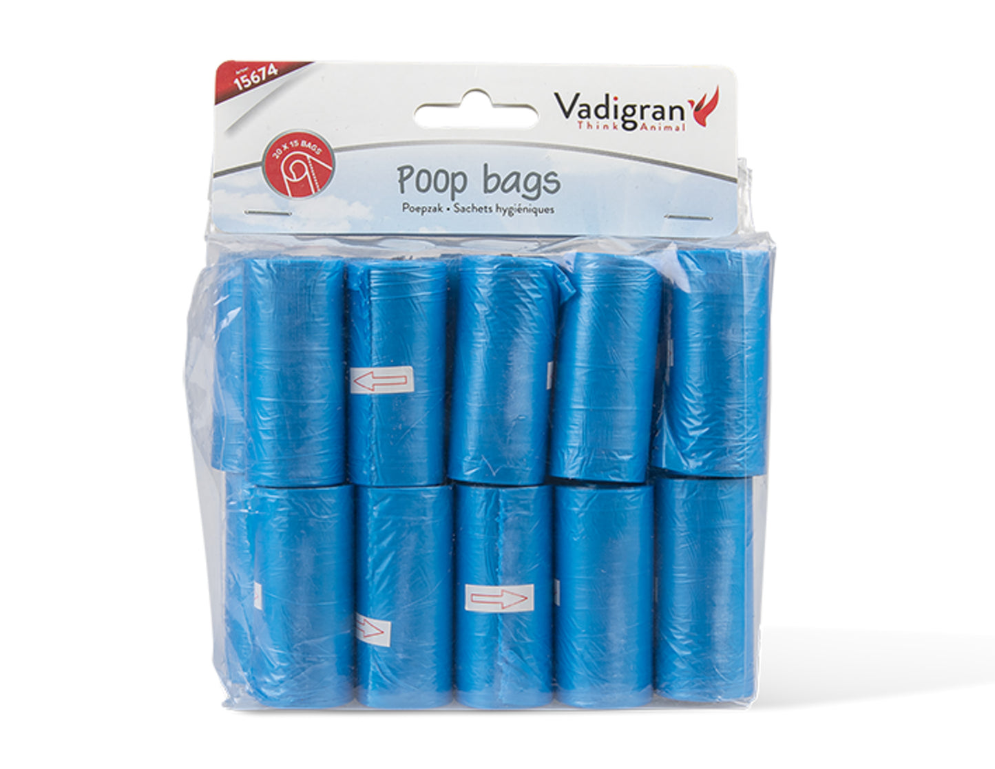 Blauwe poepzakjes - 20 rolletjes