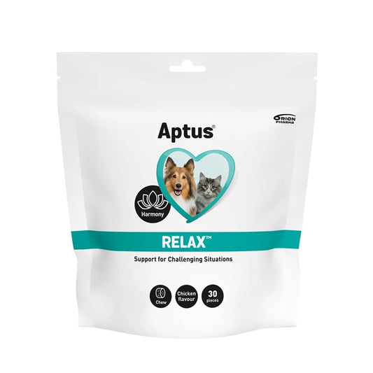 Aptus Relax | Geruststellend natuurlijk hypoallergeen supplement bij angst/stress/ongewenst gedrag bij hond/kat