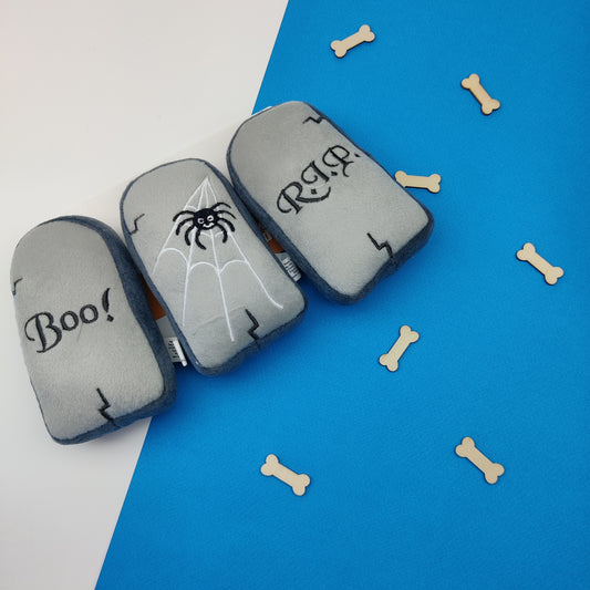 ZippyPaws - Mini Tombstones | Halloween knuffel piep speelgoed kleine hond/puppy