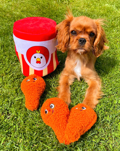 Hugsmart - Crispy Fried Chicken | Knuffel piep speelgoed verrijking hond/puppy