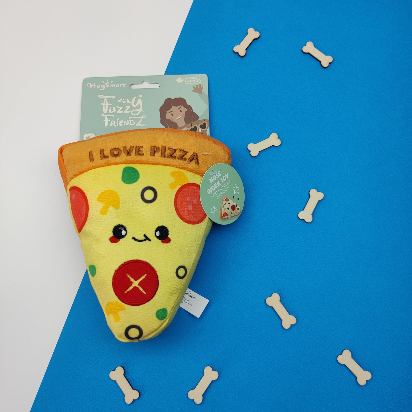 Hugsmart - Pizza | Knuffel piep speelgoed verrijking hond/puppy