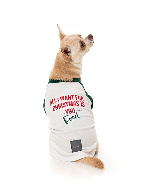 Fuzzyard - T-Shirt - All I Want For Christmas Is Food