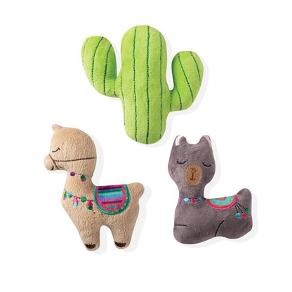 Lama Cactus set | Knuffel piep speelgoed kleine hond/puppy