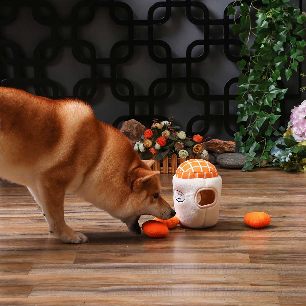 Hugsmart - Orange Jam | Knuffel piep speelgoed verrijking hond/puppy