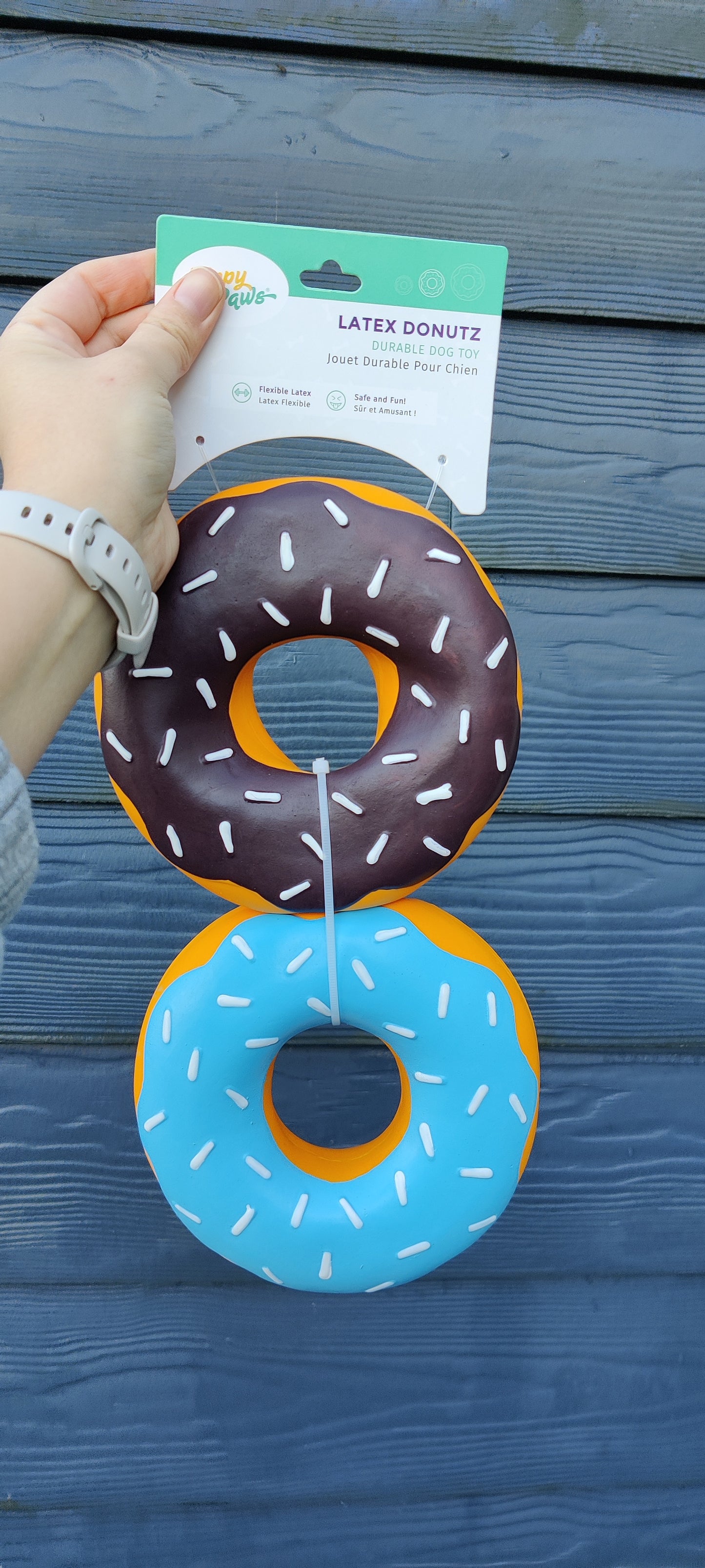 ZippyPaws - Latex Donuts Chocolate & Blueberry | Piep kauw speelgoed hond/puppy