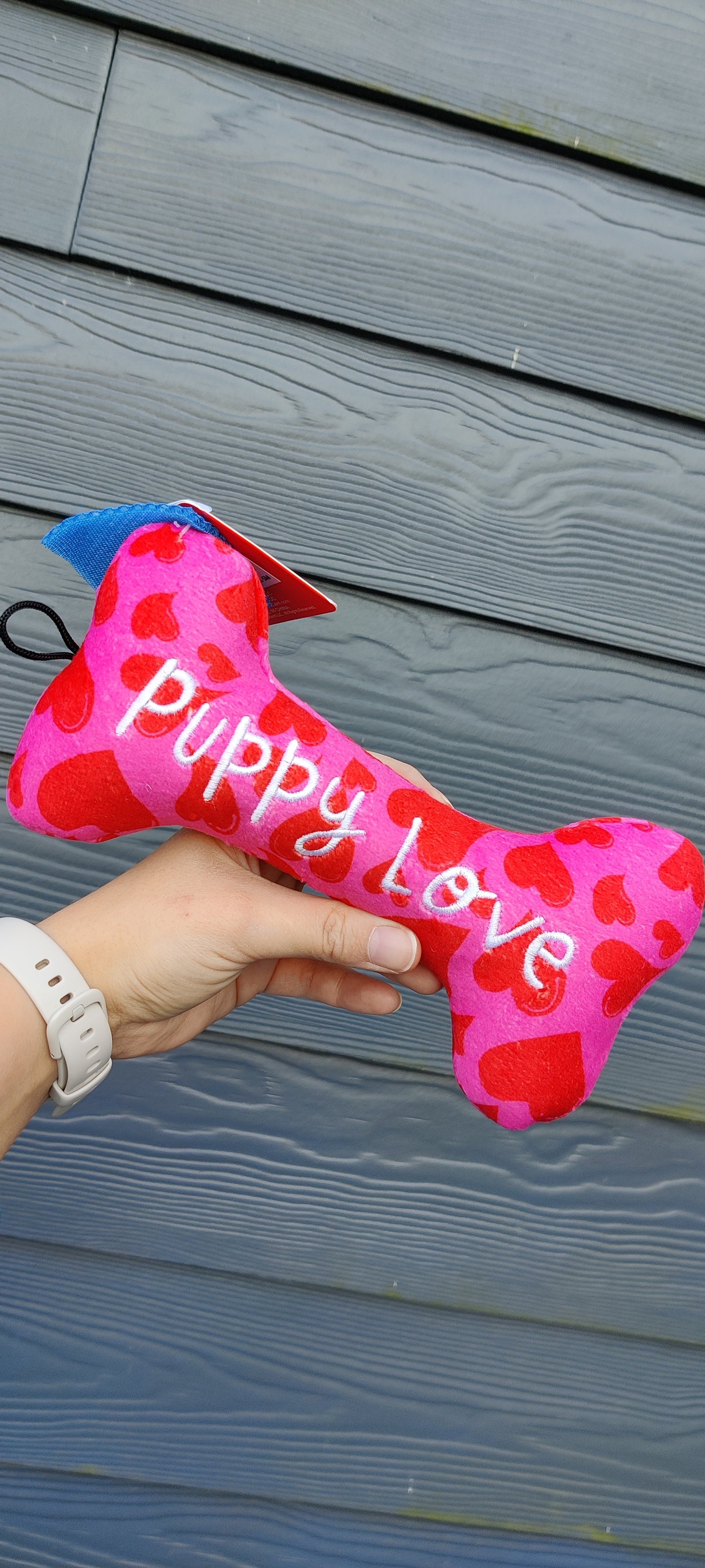 Lulubelles - Puppy Love Bone | Valentijn knuffel piep sterk speelgoed hond/puppy