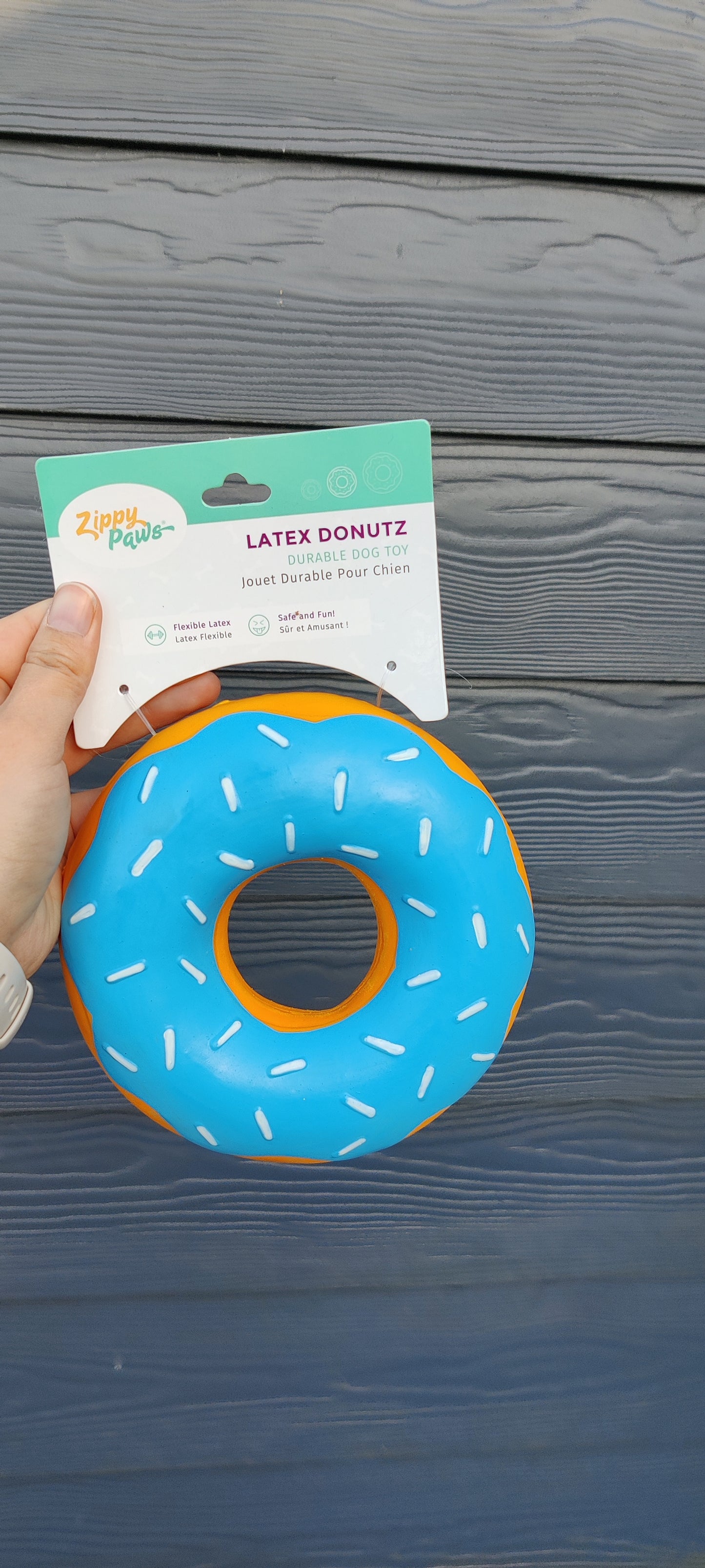 ZippyPaws - Latex Donut - Blueberry | Piep kauw speelgoed hond/puppy