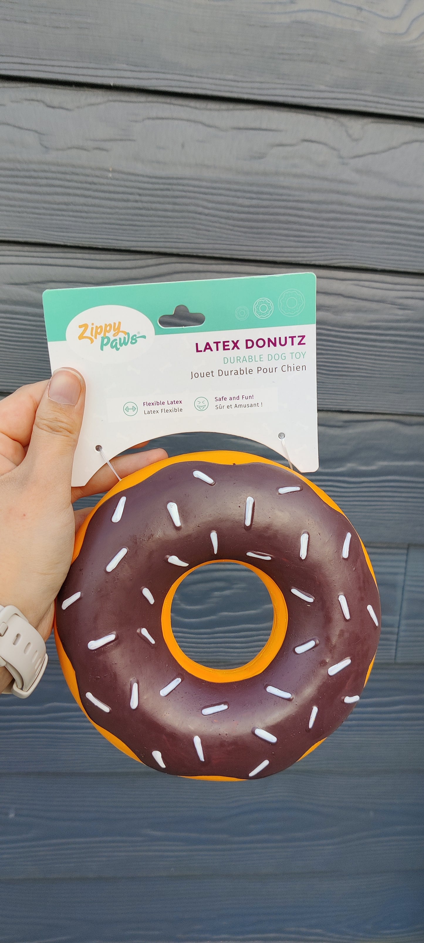 ZippyPaws - Latex Donut - Chocolate | Piep kauw speelgoed hond/puppy