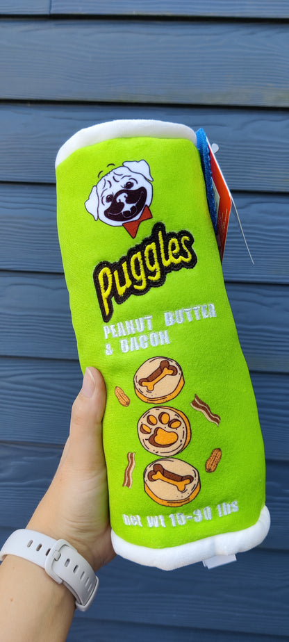 Lulubelles - Puggles Can Large | Knuffel piep sterk speelgoed hond/puppy