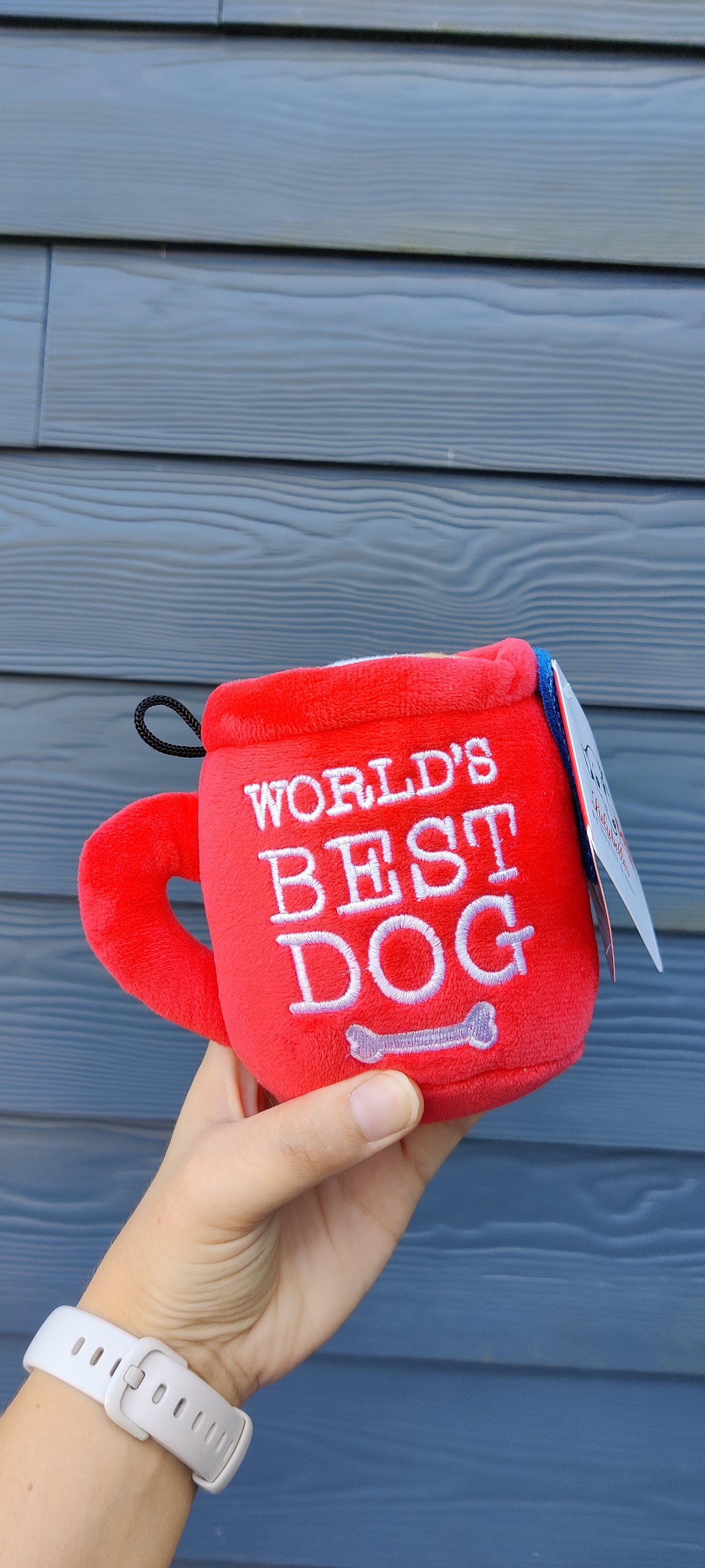 Lulubelles - World's Best Dog | Werelddierendag knuffel piep sterk peelgoed hond/puppy