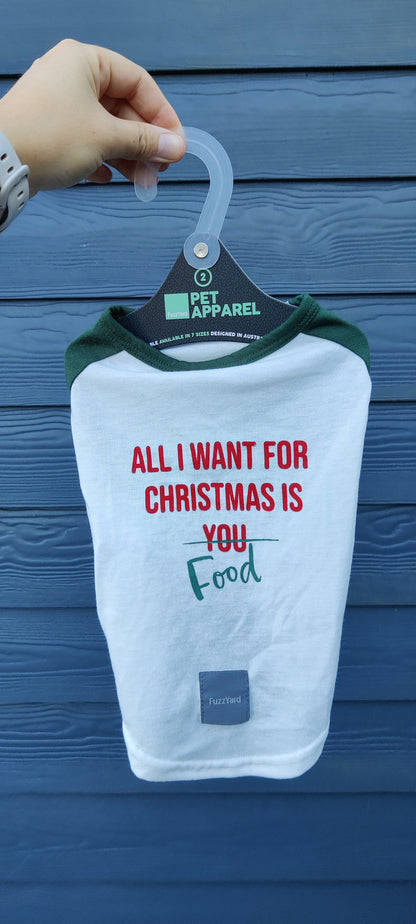 Fuzzyard - T-Shirt - All I Want For Christmas Is Food