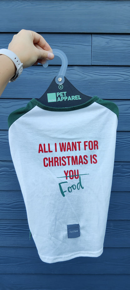 Fuzzyard - T-Shirt - All I Want For Christmas Is Food