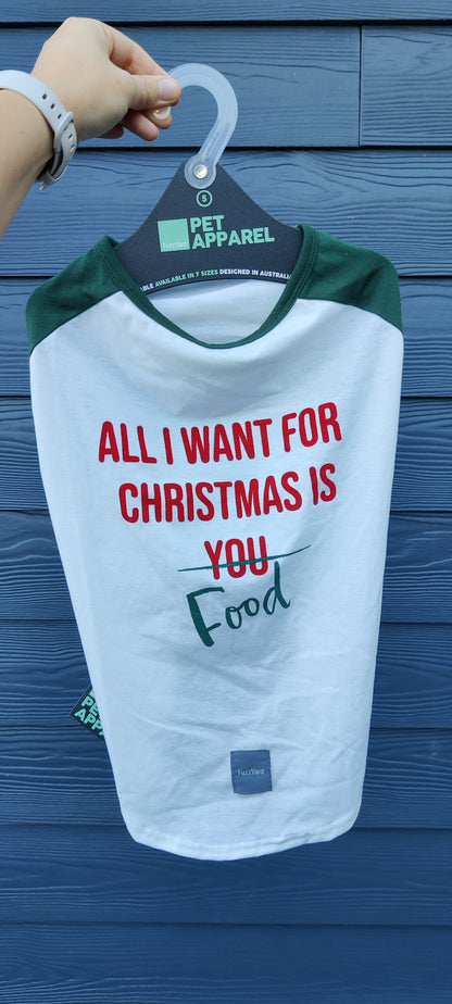 Fuzzyard - T-Shirt - All I Want For Christmas Is Food