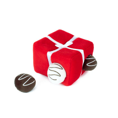 Zippy Burrow - Box of Chocolates | Valentijn knuffel piep speelgoed verrijking hond/puppy