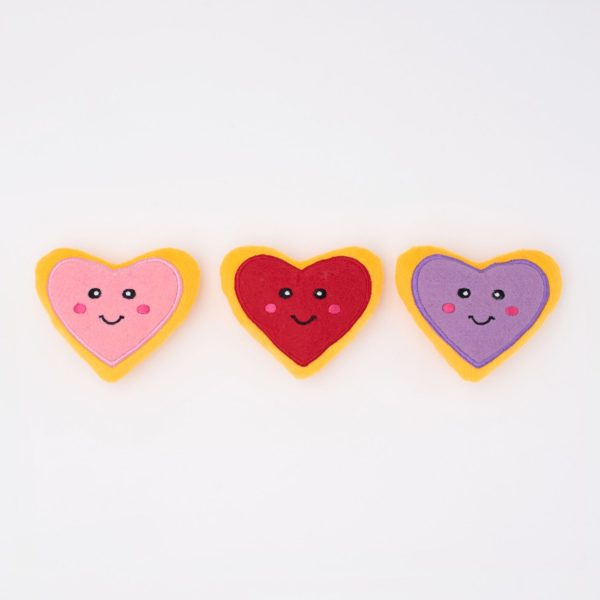 ZippyPaws - Heart Cookies | Valentijn knuffel piep speelgoed kleine hond/puppy