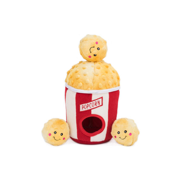 Zippy Burrow - Popcorn Bucket | Knuffel piep speelgoed verrijking hond/puppy
