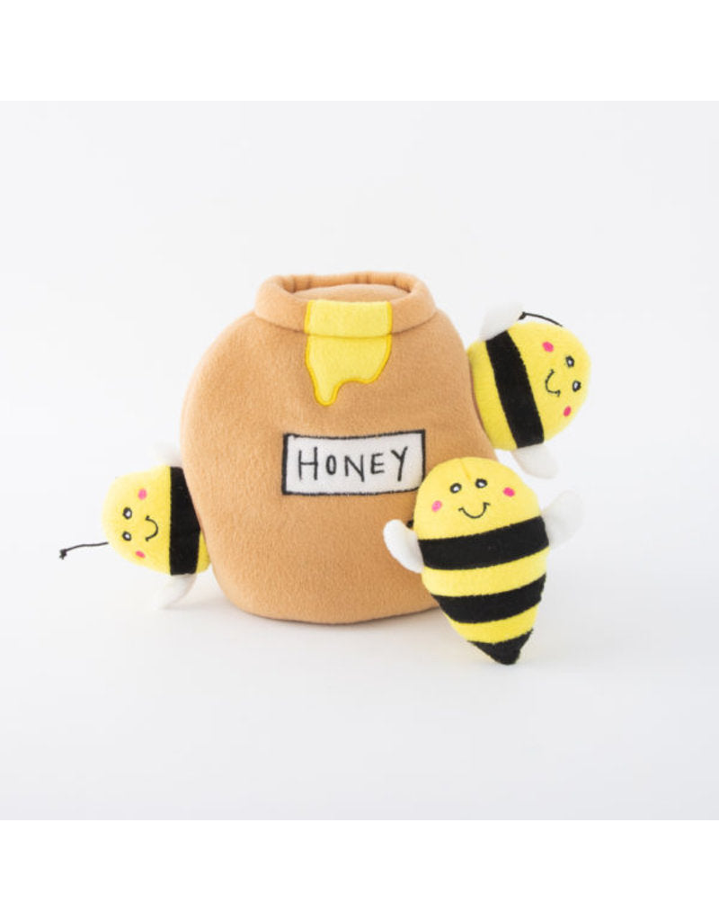 Zippy Burrow - Honey Pot | Lente knuffel piep speelgoed verrijking hond/puppy