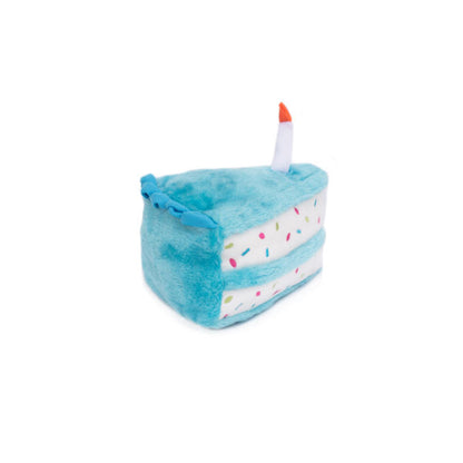 ZippyPaws - Birthday Cake Blue | Verjaardag knuffel piep speelgoed hond/puppy